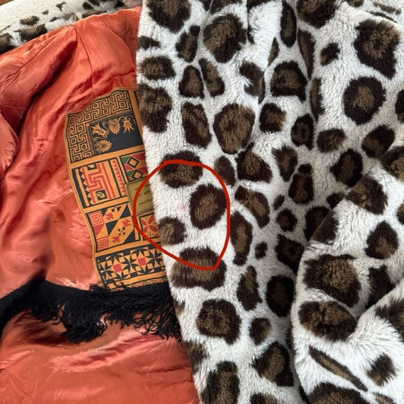 VINTAGE Leopard Print Faux Fur Coat - Saks Fifth Avenue - Picture 9 of 9
